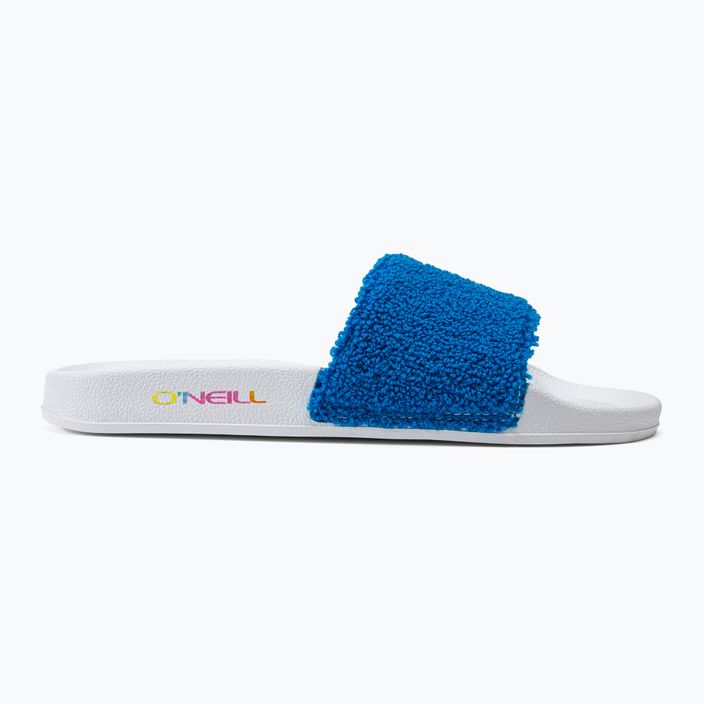 Women's O'Neill Brights Slides blue towel stripe flip-flops 2