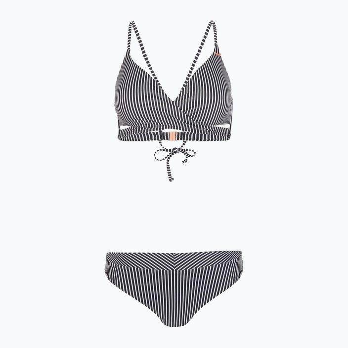 Women's two-piece swimsuit O'Neill Baay Maoi Bikini black simple stripe