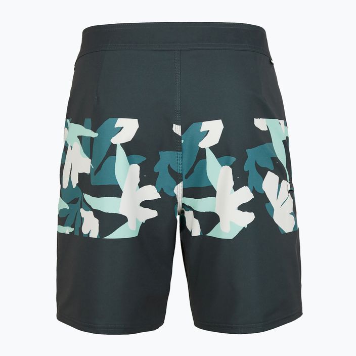 Men's O'Neill Hyperfreak Camorro 17'' grey art flower swim shorts 2