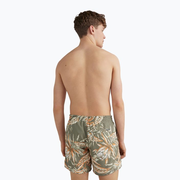 Men's O'Neill Cali Floral 16'' deep lichen tonal floral swim shorts 4