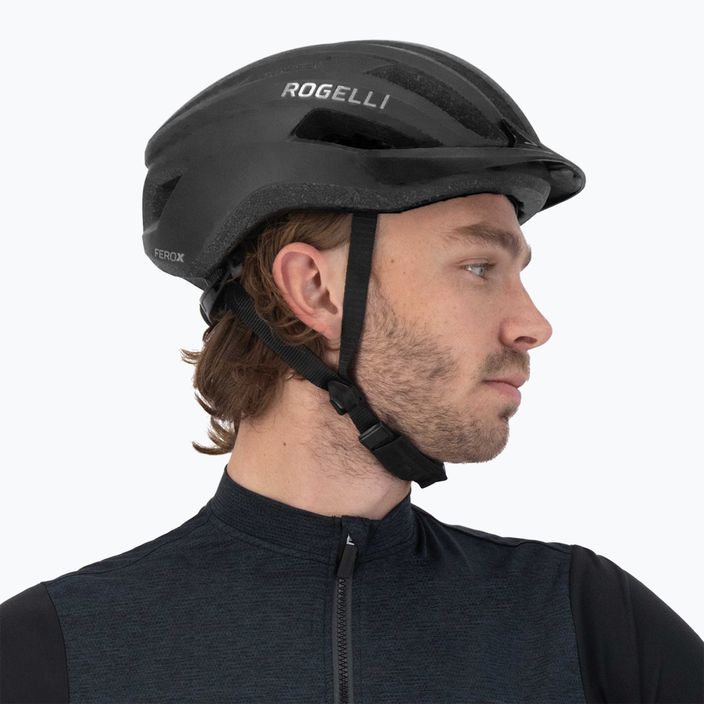 Rogelli Ferox II bicycle helmet black 4
