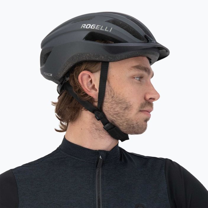 Rogelli Ferox II bicycle helmet grey 4