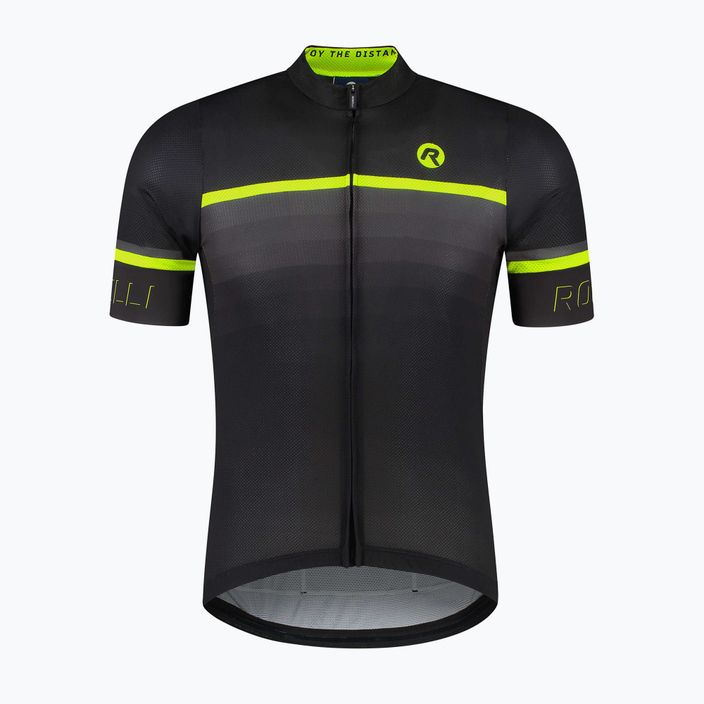 Rogelli Hero II men's cycling jersey yellow/black/grey 3
