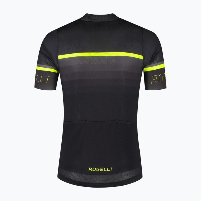 Rogelli Hero II men's cycling jersey yellow/black/grey 4