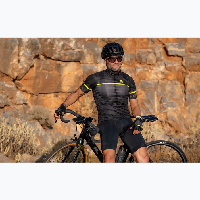 Rogelli Hero II men's cycling jersey yellow/black/grey 6