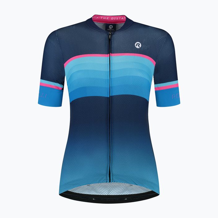 Rogelli Impress II women's cycling jersey blue/pink/black 3