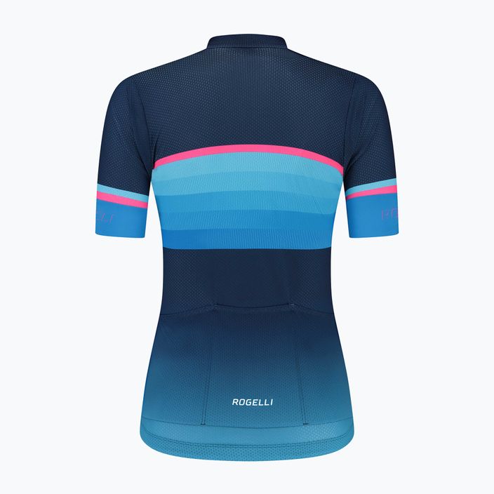 Rogelli Impress II women's cycling jersey blue/pink/black 4