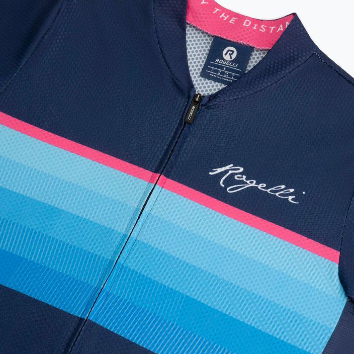 Rogelli Impress II women's cycling jersey blue/pink/black 5