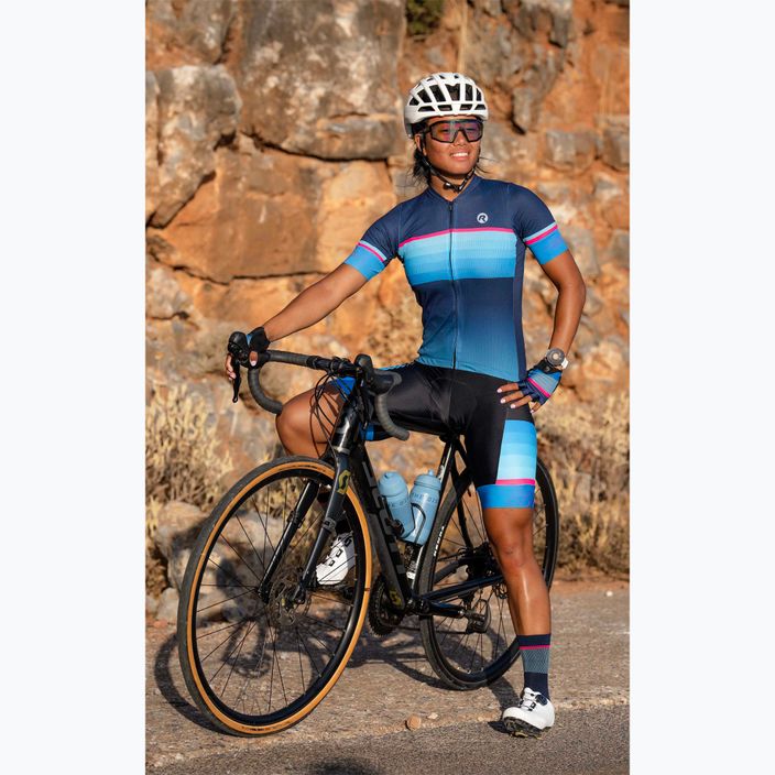 Rogelli Impress II women's cycling jersey blue/pink/black 6