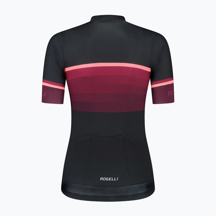 Rogelli Impress II women's cycling jersey burgundy/coral/black 4