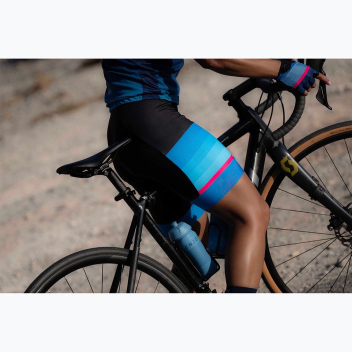 Rogelli Impress II Bib Short women's cycling shorts blue/pink/black 5