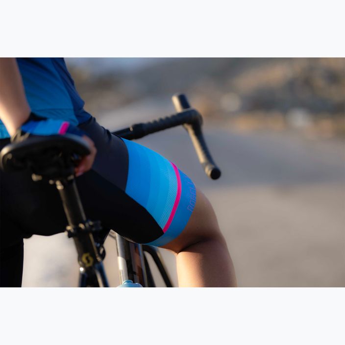 Rogelli Impress II Bib Short women's cycling shorts blue/pink/black 7