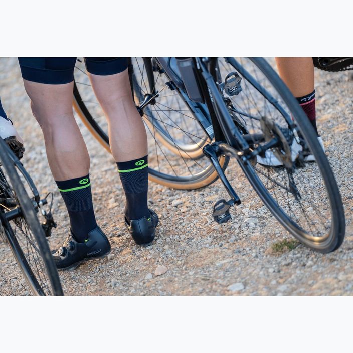 Rogelli Hero II cycling socks yellow/grey/black 4