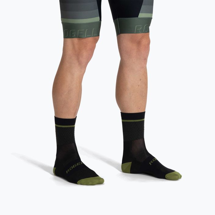 Rogelli Hero II green/black cycling socks 2