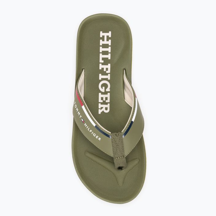 Men's Tommy Hilfiger Comfort Beach Sandal military green flip flops 5
