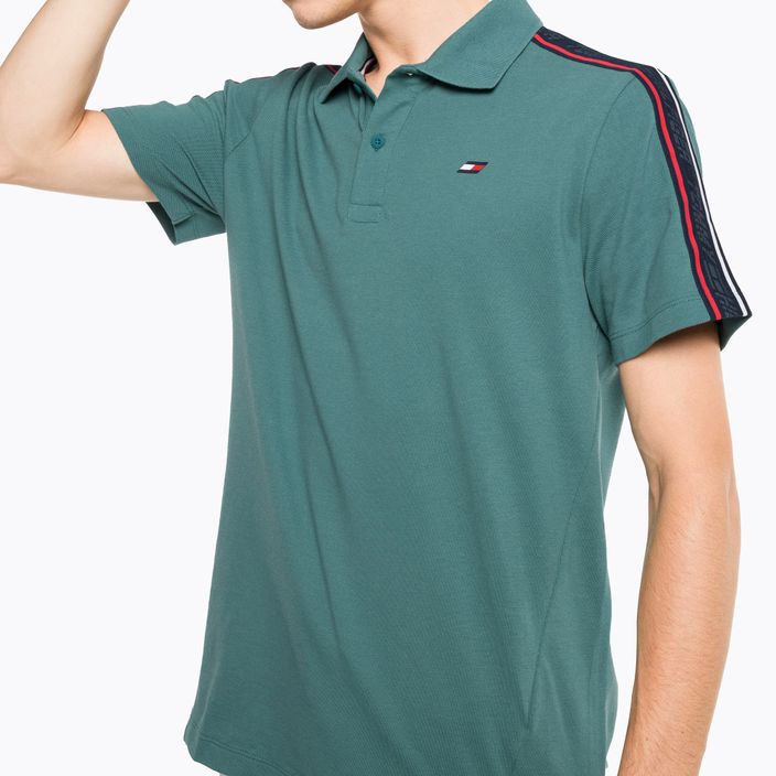 Tommy Hilfiger men's training shirt Textured Tape Polo green 4
