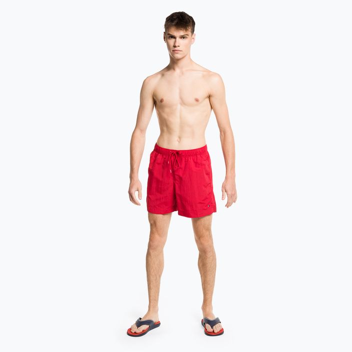Men's Tommy Hilfiger Medium Drawstring swim shorts red 6