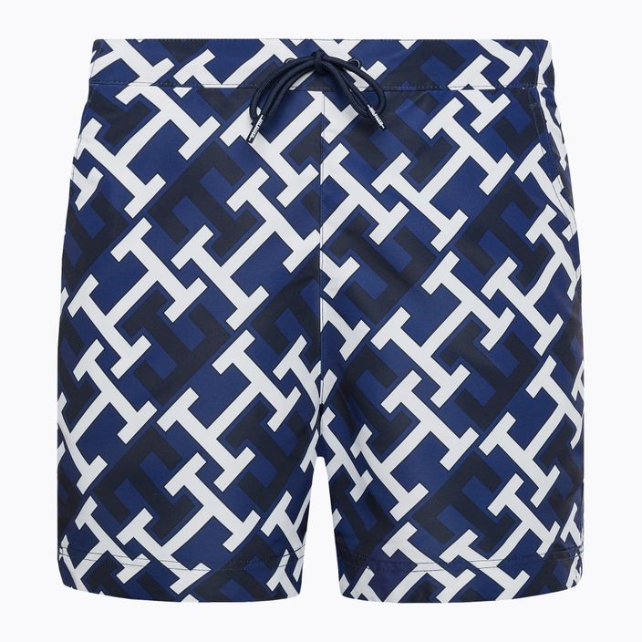 Men's Tommy Hilfiger Sf Medium Drawstring Print swim shorts blue