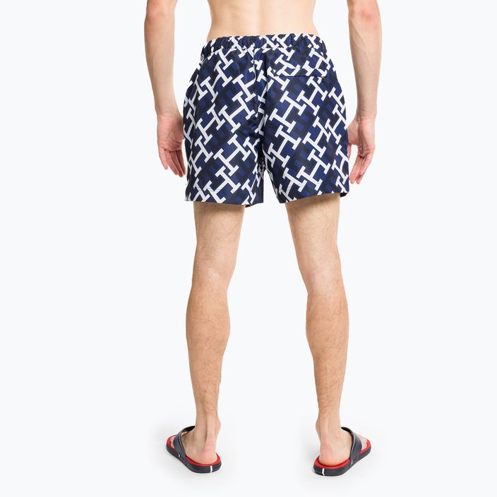 Men's Tommy Hilfiger Sf Medium Drawstring Print swim shorts blue 6