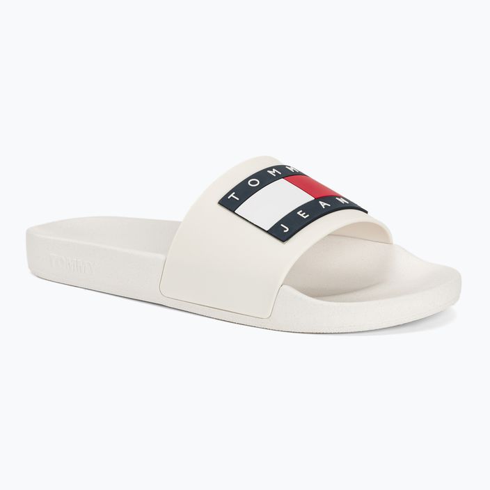 Women's Tommy Jeans Flag Pool Slide Ess ecru