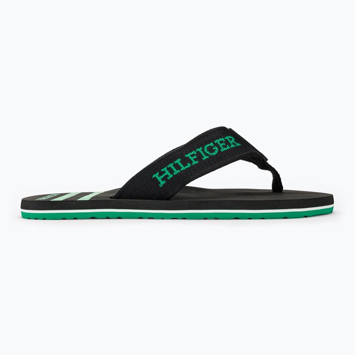 Men's Tommy Hilfiger Sporty Beach Sandal black flip flops 2