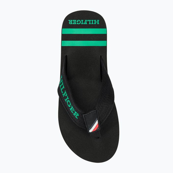 Men's Tommy Hilfiger Sporty Beach Sandal black flip flops 6