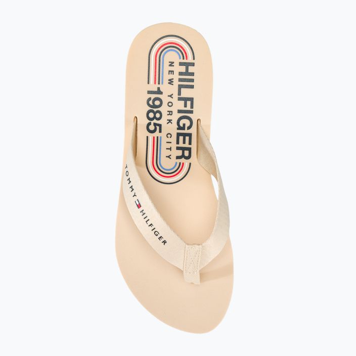 Tommy Hilfiger women's flip flops Global Stripes Flat Beach Sandal calico 5