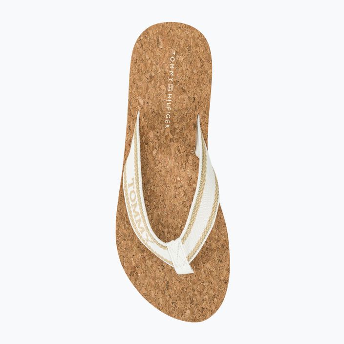 Tommy Hilfiger women's Cork Beach Sandal harvest wheat flip flops 6