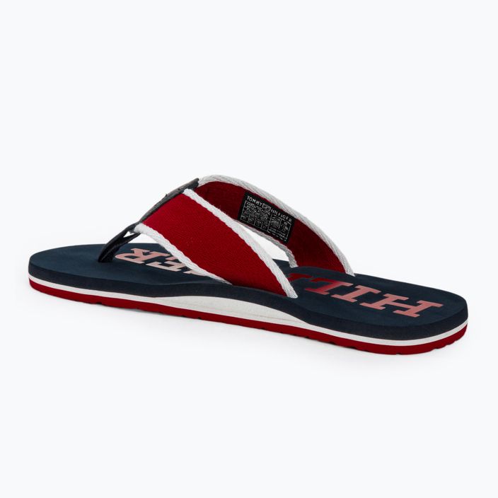 Men's Tommy Hilfiger Patch Beach Sandal primary red flip flops 3