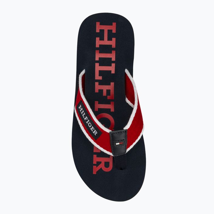 Men's Tommy Hilfiger Patch Beach Sandal primary red flip flops 5