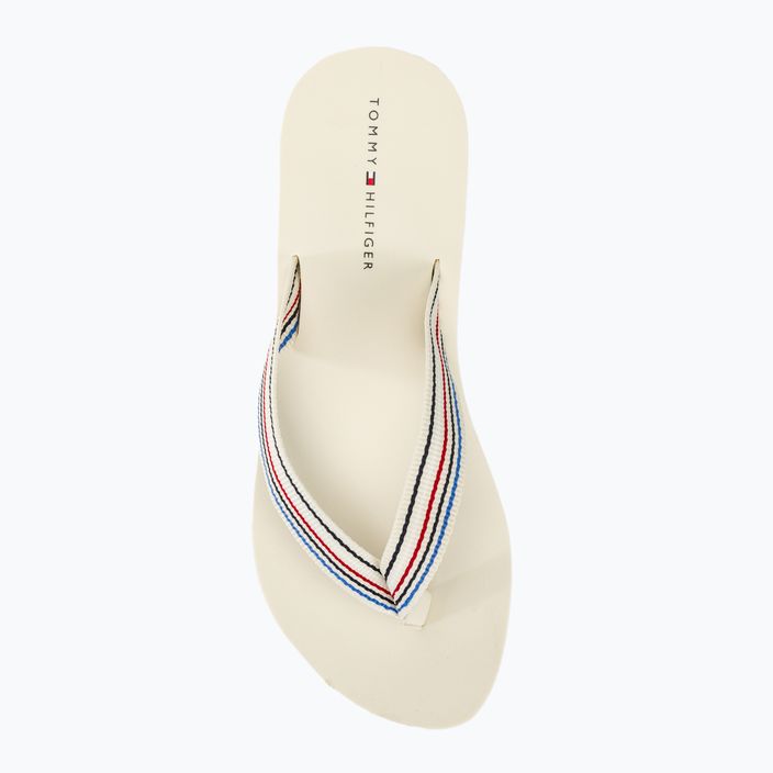 Tommy Hilfiger women's Wedge Stripes Beach Sandal calico flip flops 6