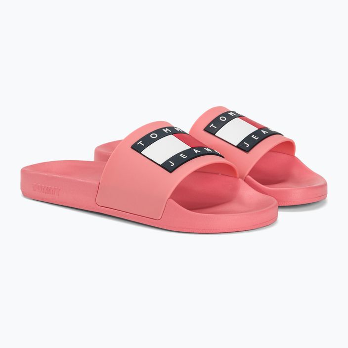 Women's Tommy Jeans Flag Pool Slide Ess tickled pink 4