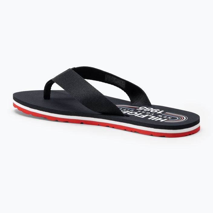 Tommy Hilfiger women's flip flops Global Stripes Flat Beach Sandal red white blue 3