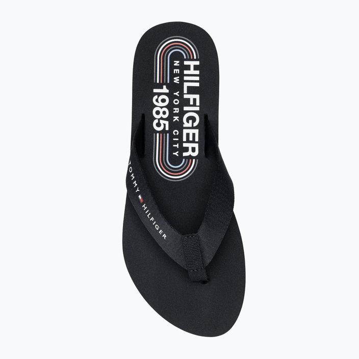 Tommy Hilfiger women's flip flops Global Stripes Flat Beach Sandal red white blue 5