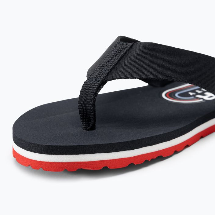 Tommy Hilfiger women's flip flops Global Stripes Flat Beach Sandal red white blue 7
