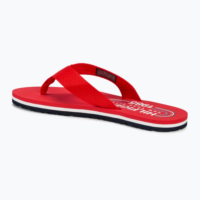 Tommy Hilfiger women's flip flops Global Stripes Flat Beach Sandal fierce red 3