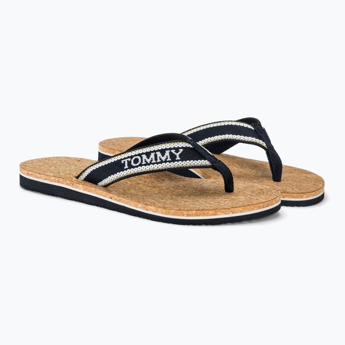 Tommy Hilfiger women's flip flops Cork Beach Sandal space blue 4