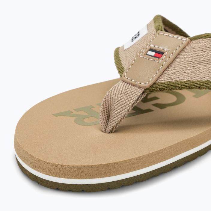 Men's Tommy Hilfiger Patch Beach Sandal beige flip flops 7