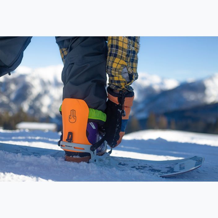 Men's Bataleon Chaos snowboard bindings neon orange/glacier gray 6