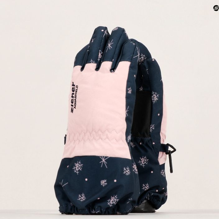 ZIENER Levio AS Minis snowcrystal print ski glove 3