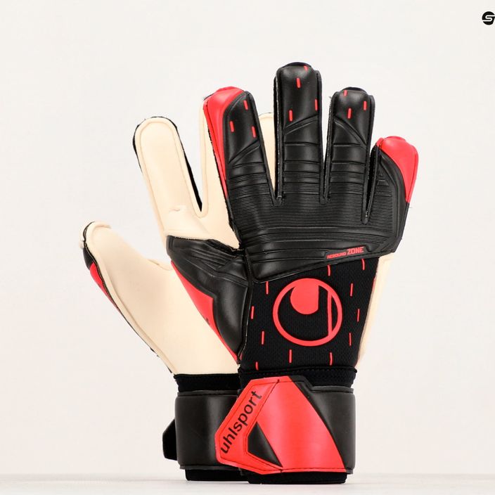 Children's goalkeeper gloves uhlsport Classic Absolutgrip black/red/white 4