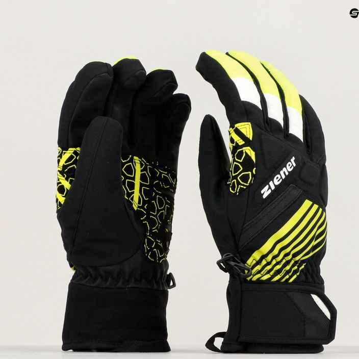 Ziener Genrix AS poison yellow ski glove 3