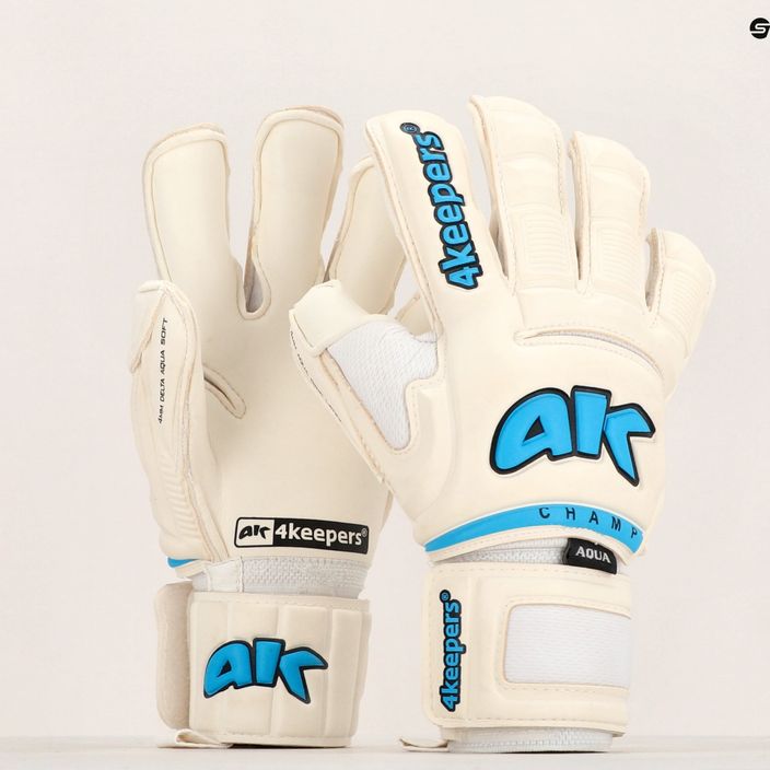 4Keepers Champ Aqua VI goalkeeper glove white 13