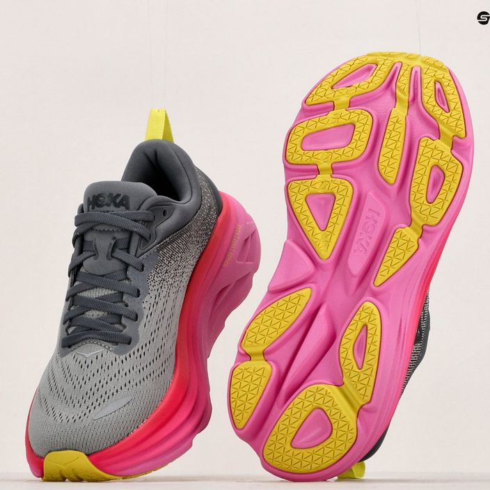 Women's running shoes HOKA Bondi 8 castlerock/strawberry 8