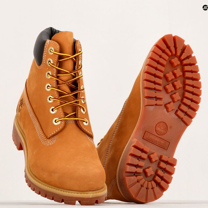 Men's Timberland Premium 6 Inch wheat nubuck trekking boots 16