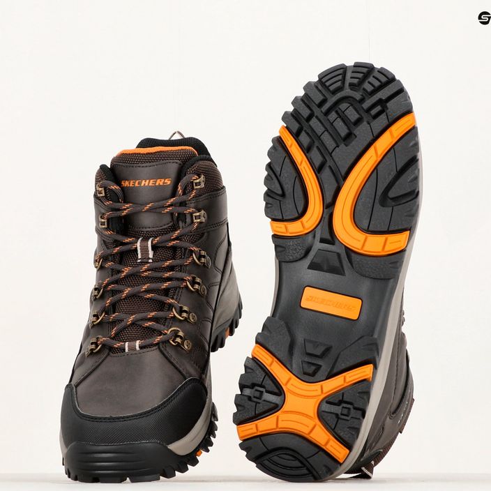 SKECHERS Relment Dagget chocolate men's trekking shoes 14