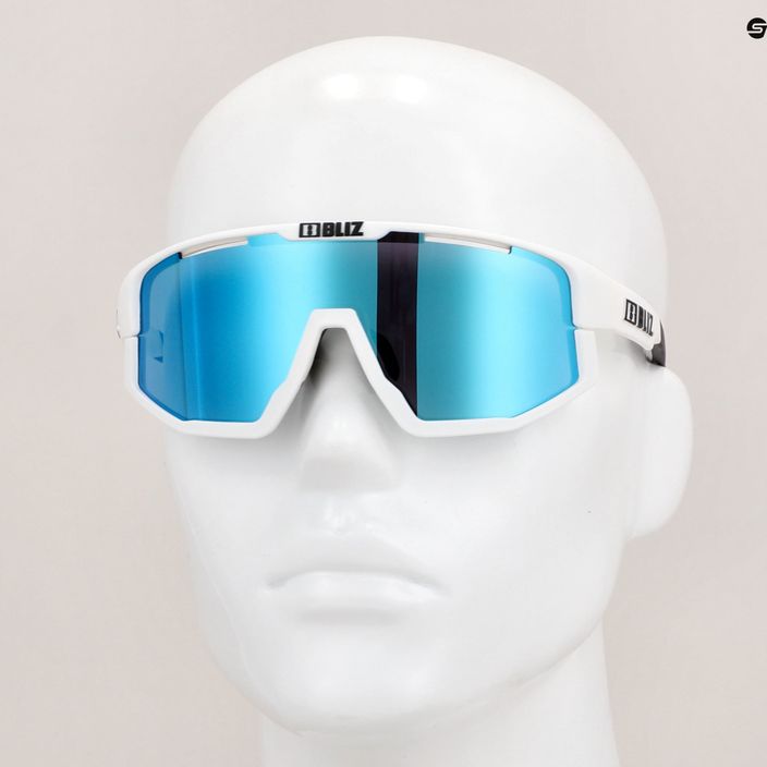 Bliz Vision S3 matt white/smoke blue multi bike glasses 9