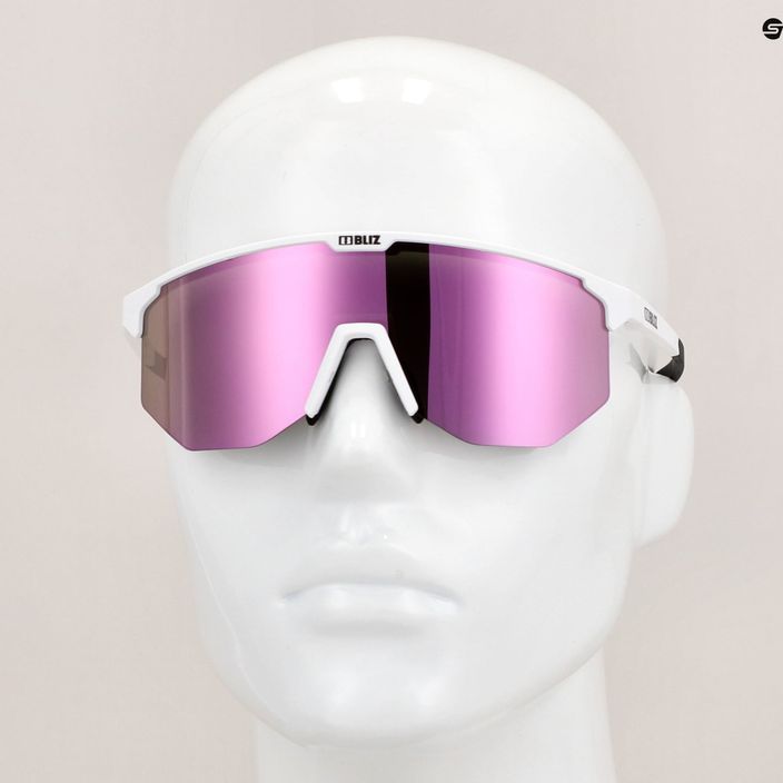 Bliz Hero S3 matt white/brown pink multi cycling glasses 13
