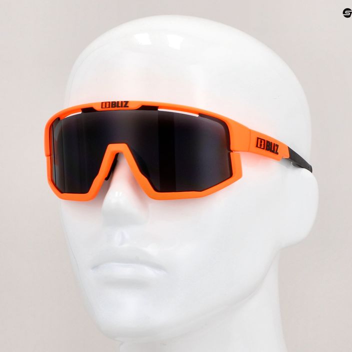 Bliz Fusion S3 matt neon orange/smoke cycling goggles 10