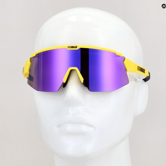 Bliz Breeze S3+S1 matt neon yellow/brown purple multi/pink cycling glasses 11
